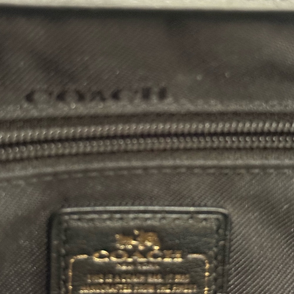Coach Swagger Black Pebbled Leather Satchel Tote Bag - Picture 7 of 16